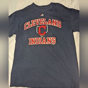 Majestic Men's Medium Cleveland Indians Graphic Print T-shirt
